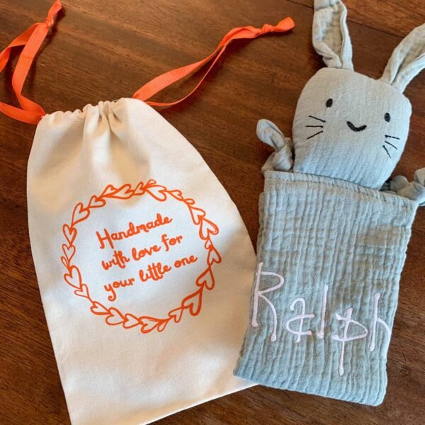 Personalised Organic Cotton Muslin Baby Comforter