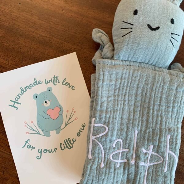 Personalised Organic Cotton Muslin Baby Comforter